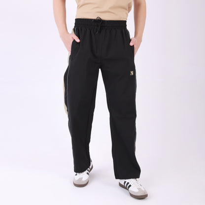 Lionies Men's Color block Track Lower – Black & Beige