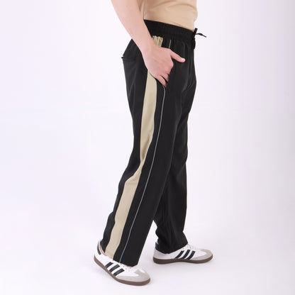 Lionies Men's Color block Track Lower – Black & Beige