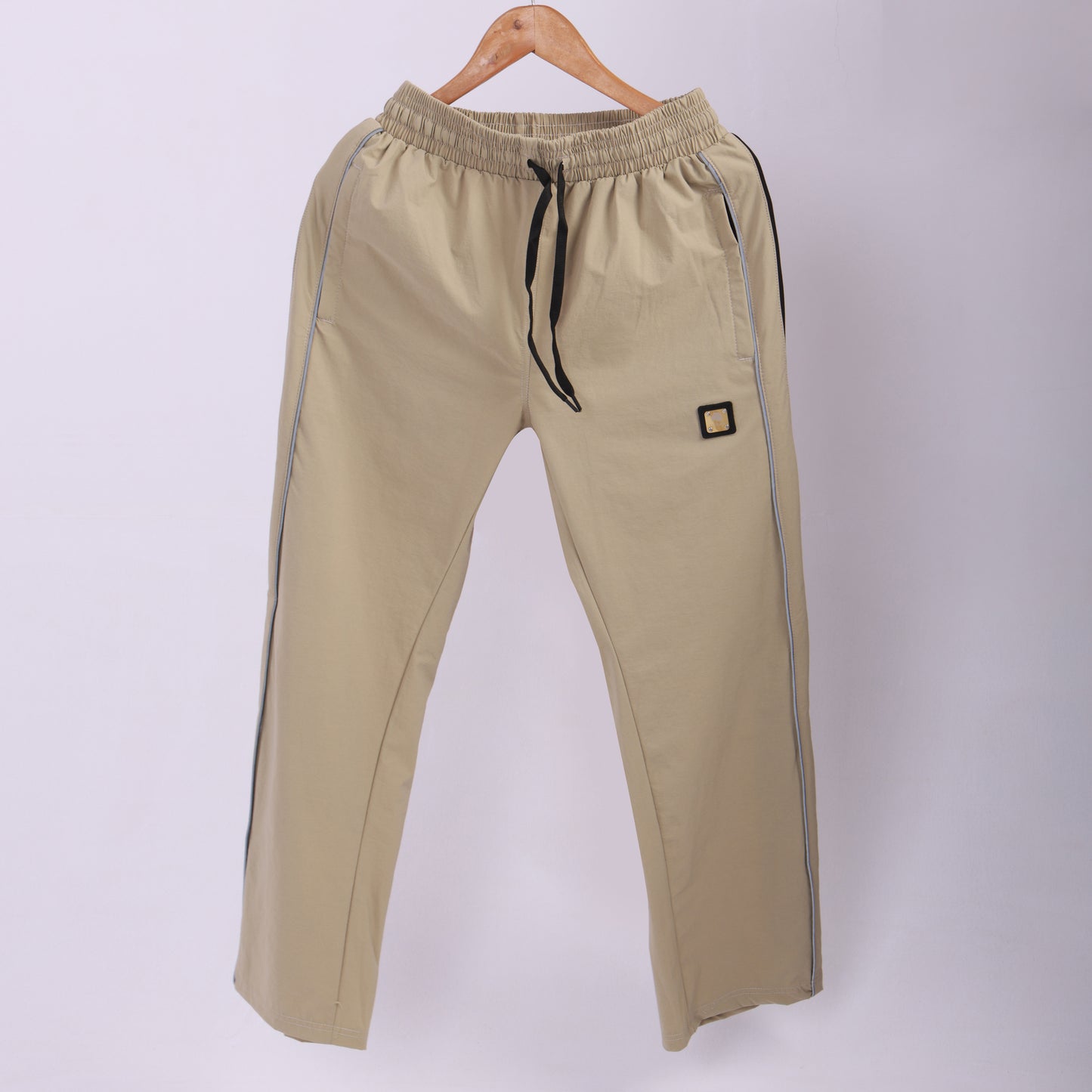 Lionies Men's Color block Track Lower Side  Design –  Beige & Black