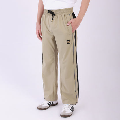 Lionies Men's Color block Track Lower Side  Design –  Beige & Black