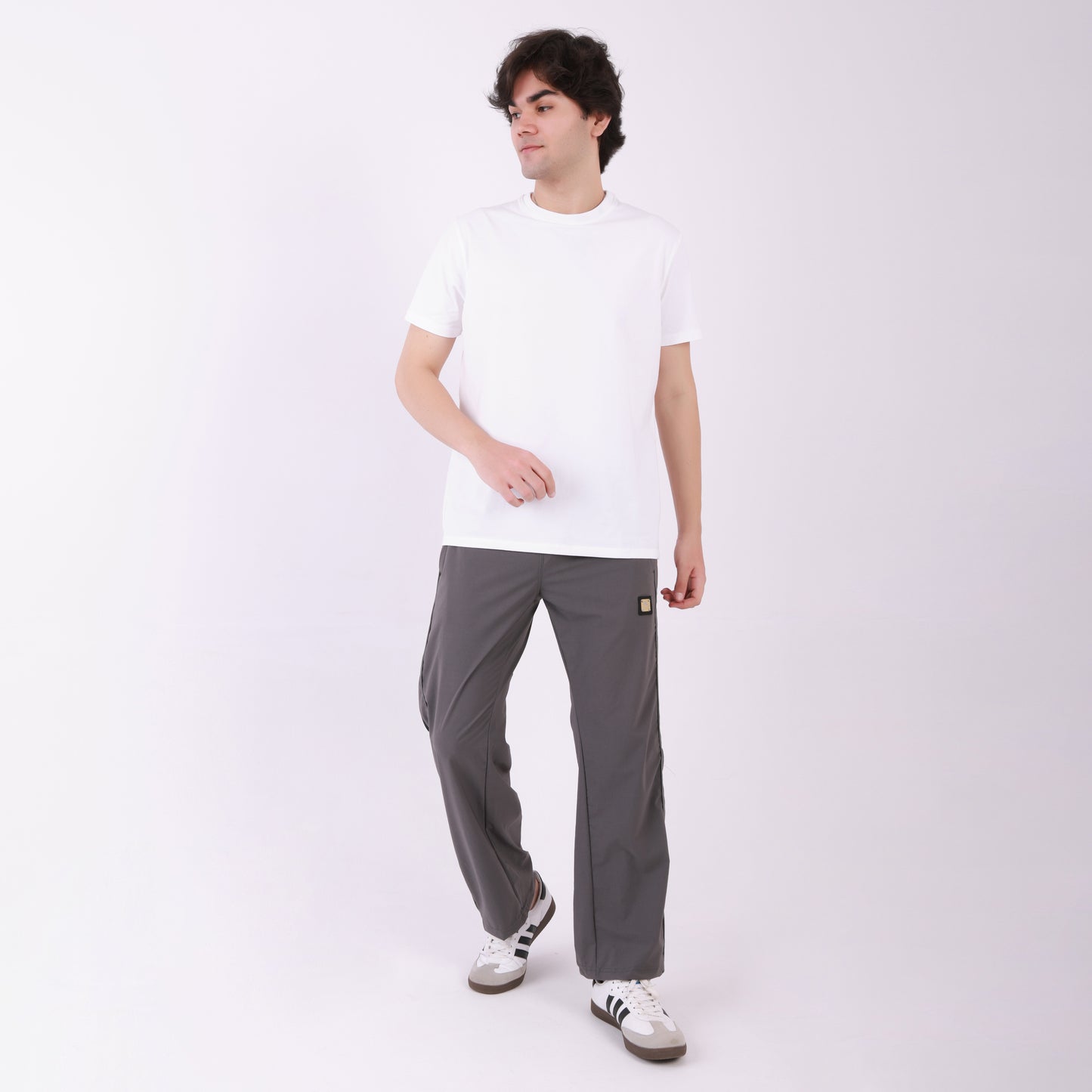 Lionies  Men's Color block Track Lower – Grey & Black