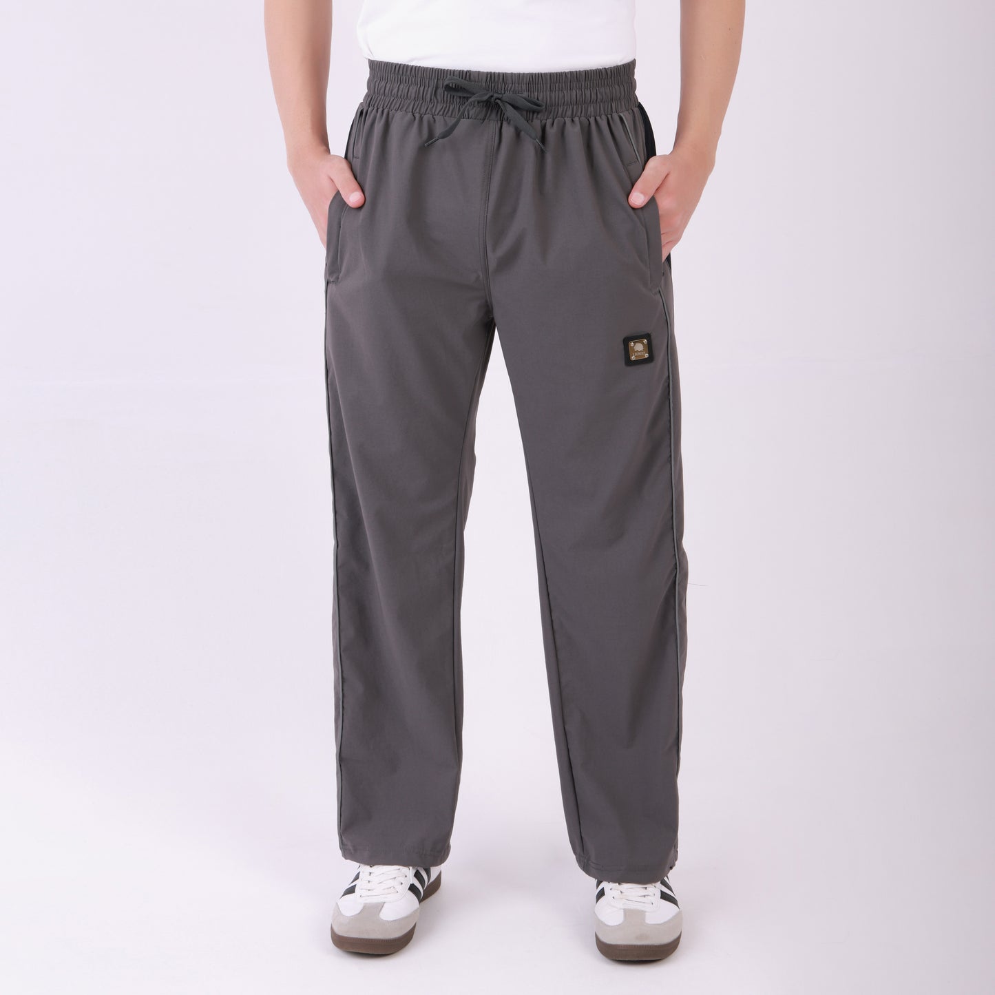 Lionies  Men's Color block Track Lower – Grey & Black