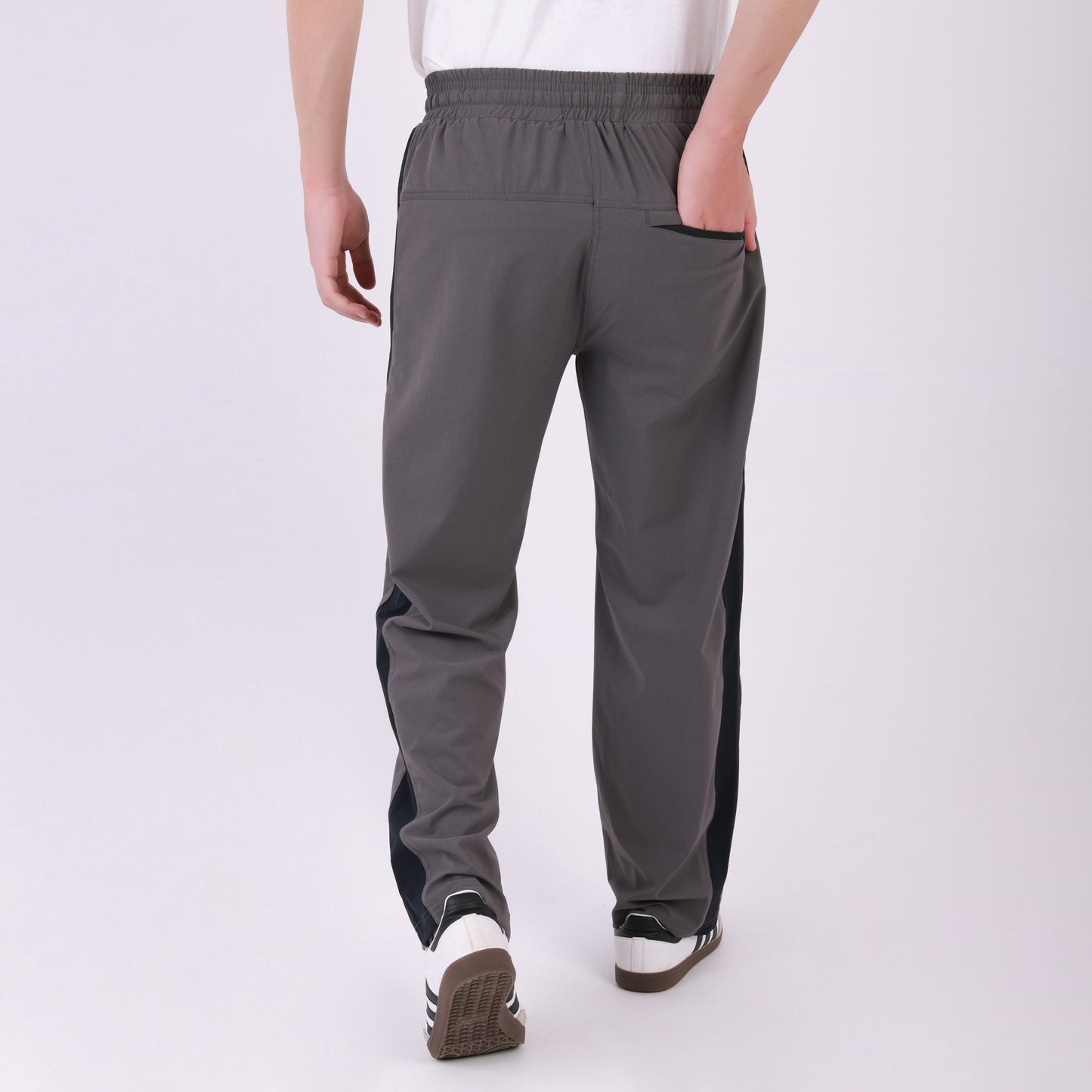 Lionies  Men's Color block Track Lower – Grey & Black