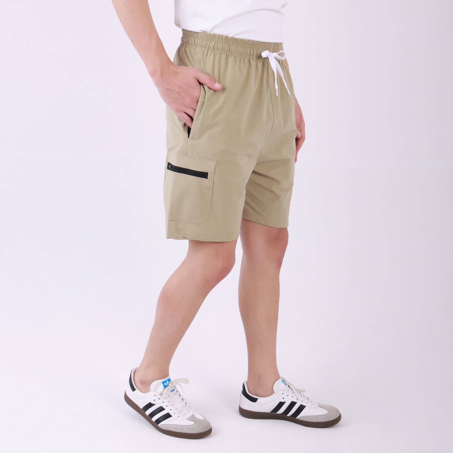 Lionies  Men's Utility Cargo Shorts – Beige