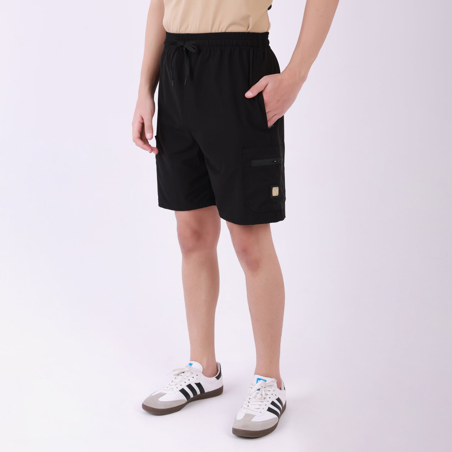 Lionies  Men's Utility Cargo Shorts – Black