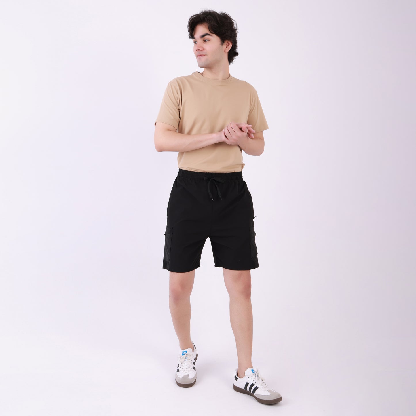 Lionies  Men's Utility Cargo Shorts – Black