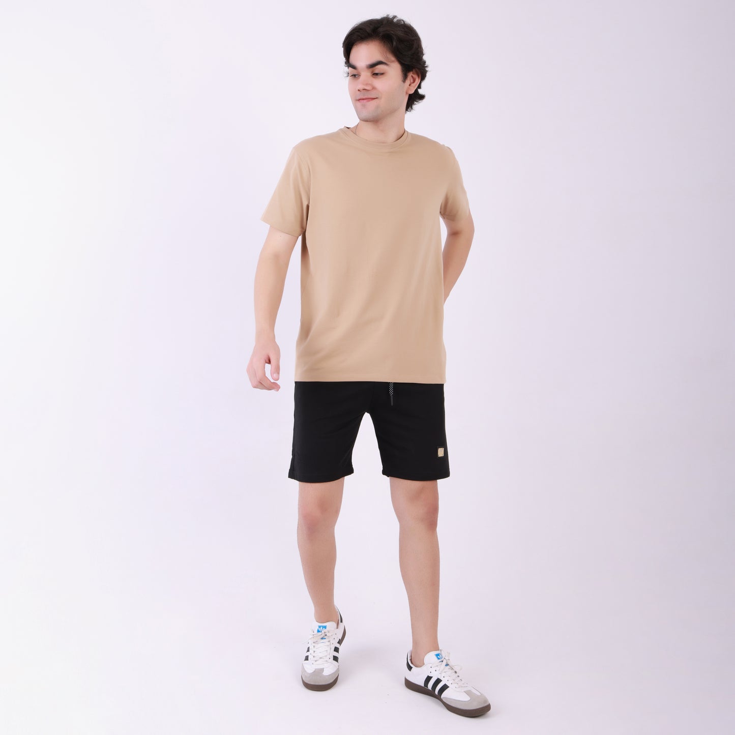 Lionies Men's Solid Black Cotton Shorts – Classic Comfort Fit