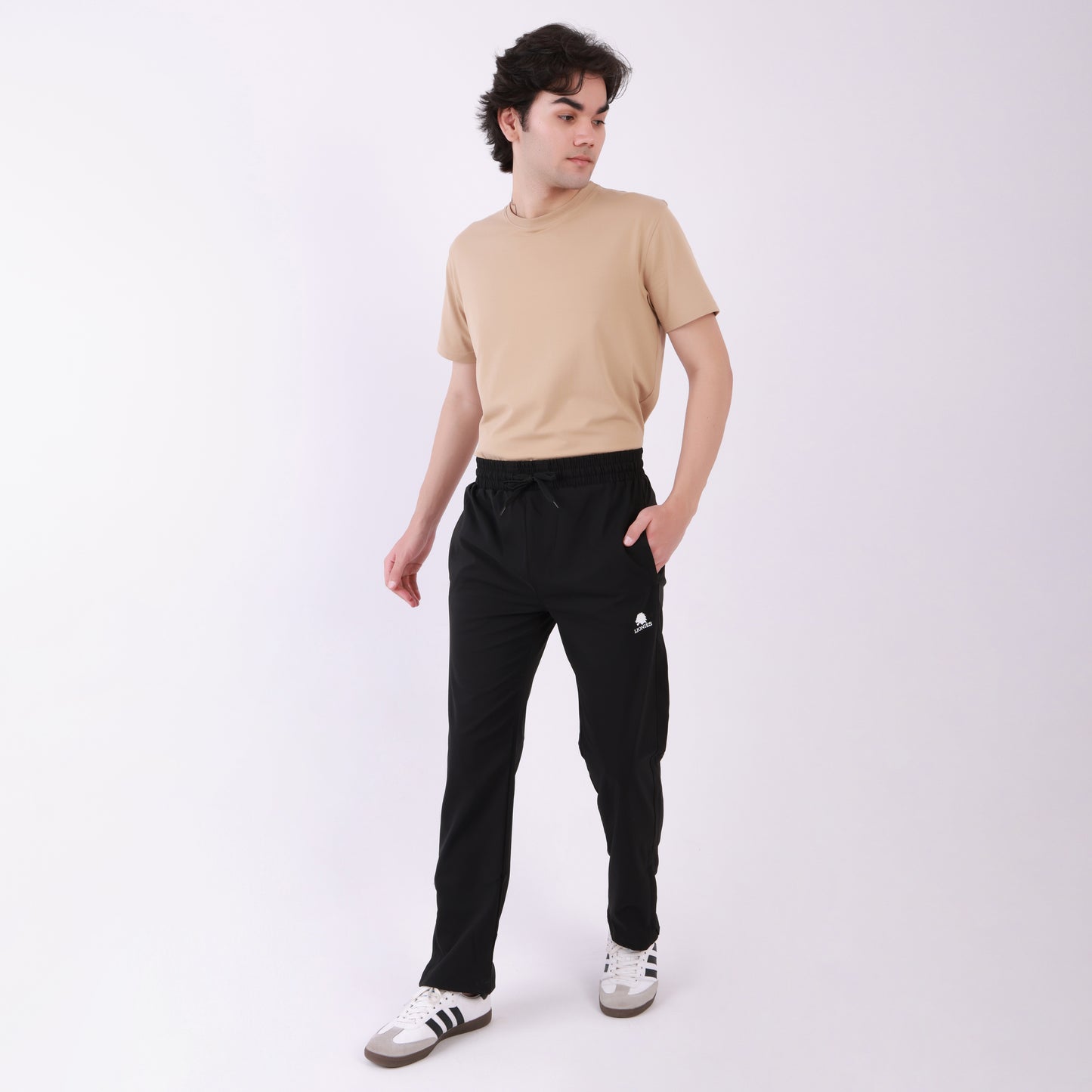 Lionies Logo Zipper Joggers – Black Edition