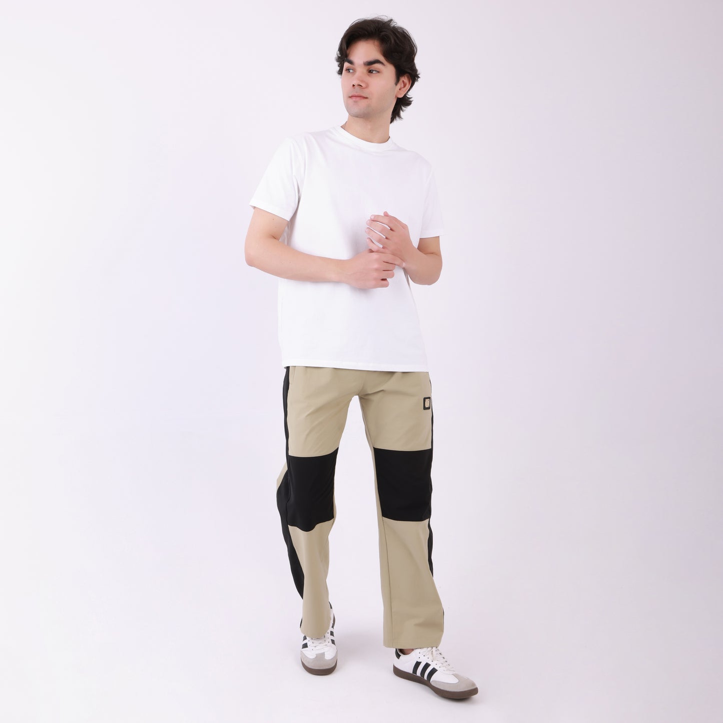 Lionies Beige-Black Block Joggers – Urban Flex Fit