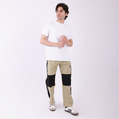 Lionies Beige-Black Block Joggers – Urban Flex Fit