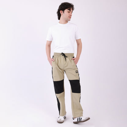 Lionies Beige-Black Block Joggers – Urban Flex Fit