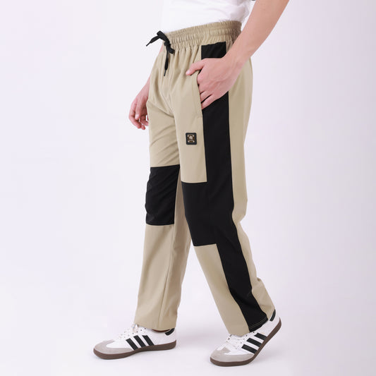 Lionies Beige-Black Block Joggers – Urban Flex Fit