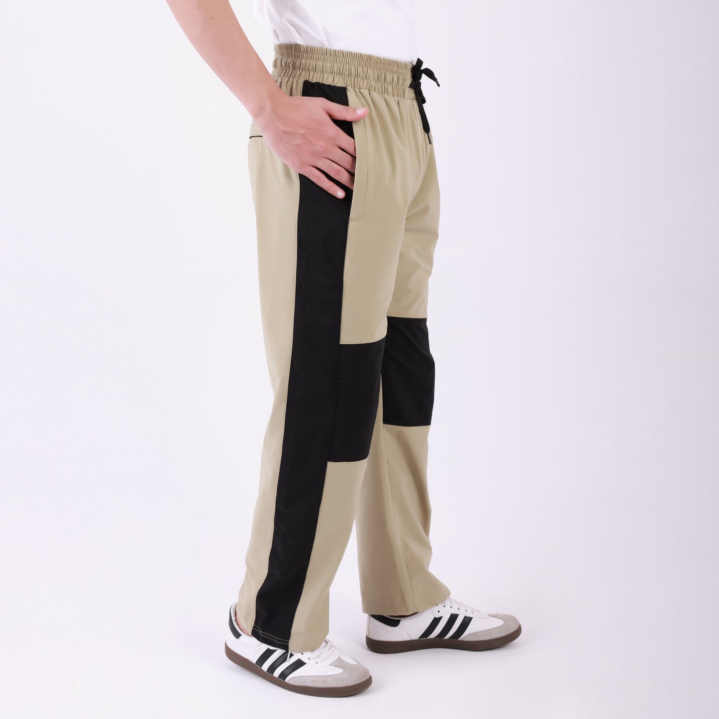 Lionies Beige-Black Block Joggers – Urban Flex Fit