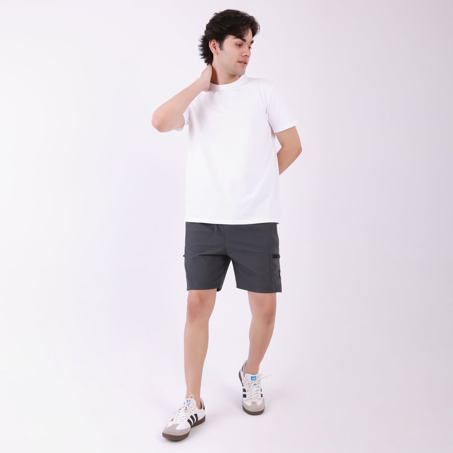 Lionies Men's Classic Grey Cotton Shorts