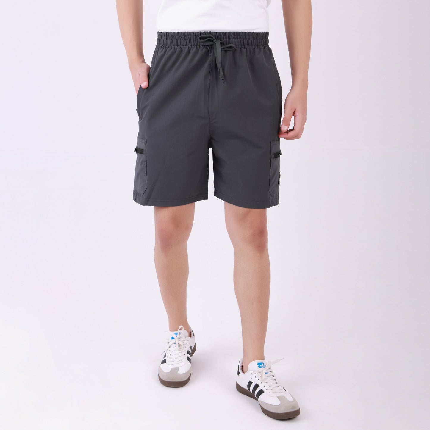 Lionies Men's Classic Grey Cotton Shorts