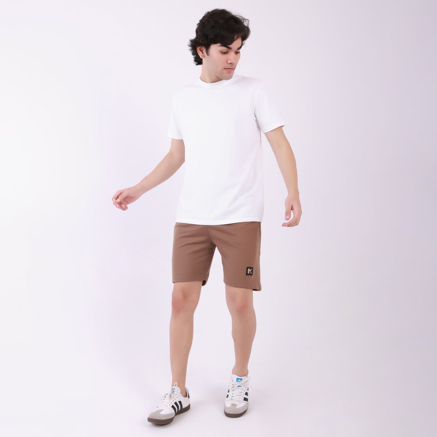 Lionies Essential Brown Cotton Shorts for Men