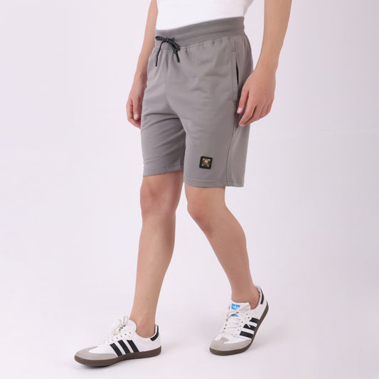 Lionies Essential Light Grey Cotton Shorts for Men