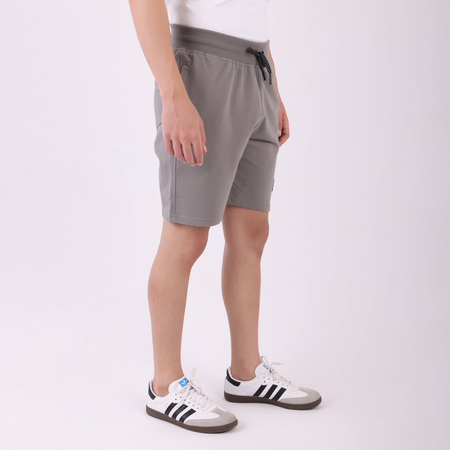 Lionies Essential Light Grey Cotton Shorts for Men