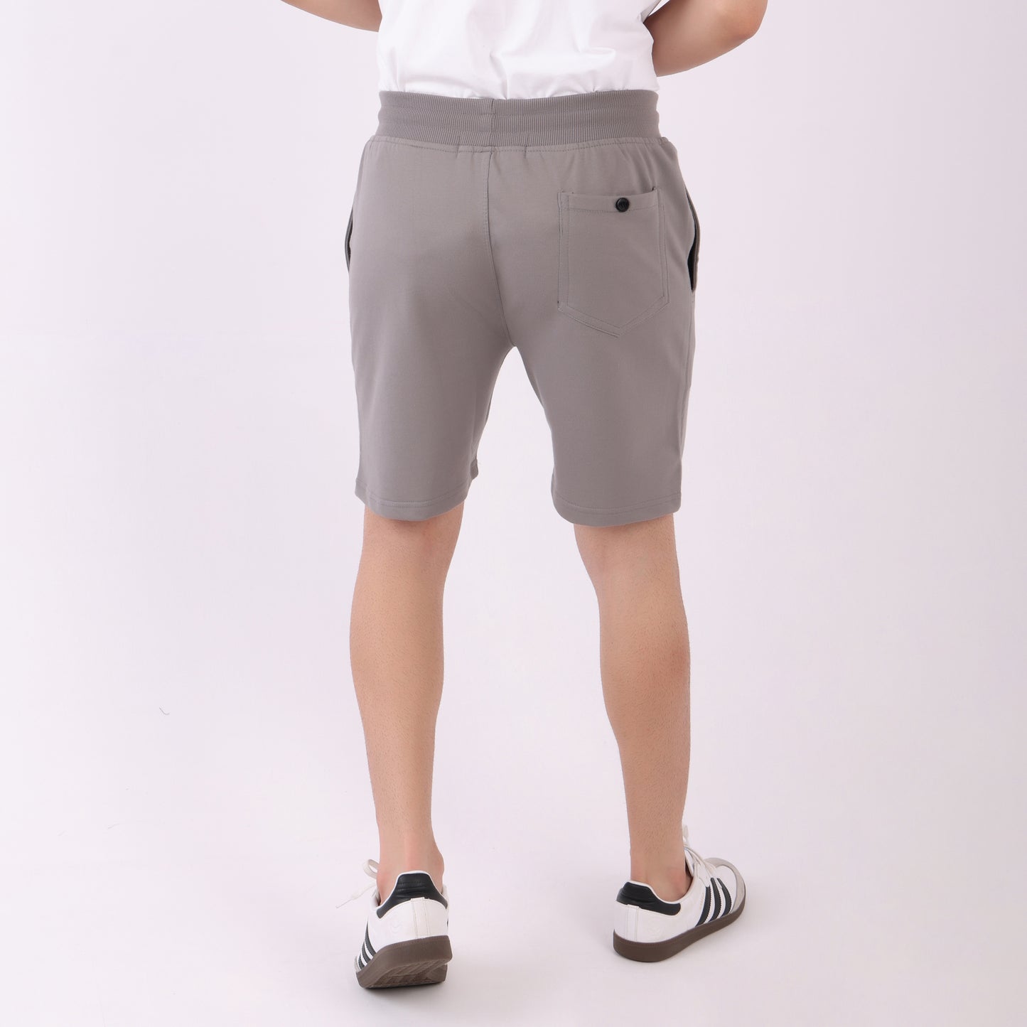Lionies Essential Light Grey Cotton Shorts for Men