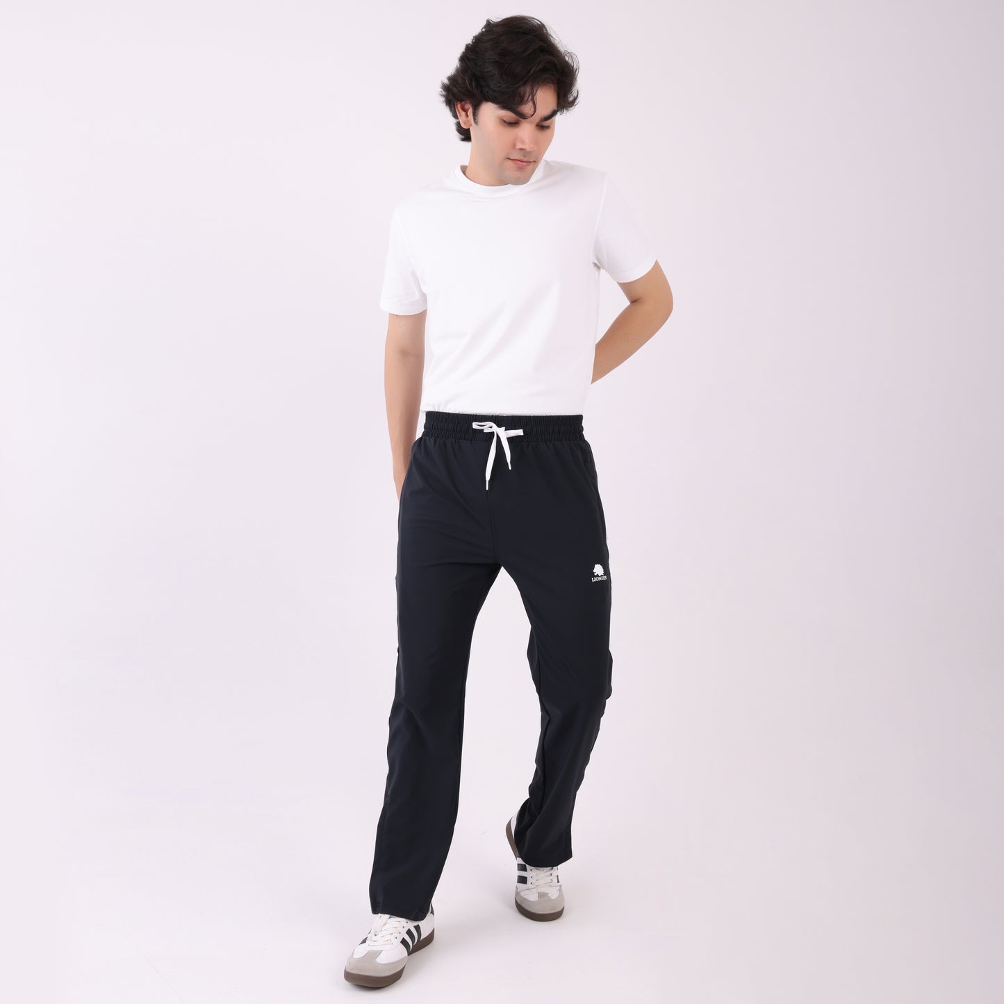 Lionies Logo Zipper Joggers –Blue Edition