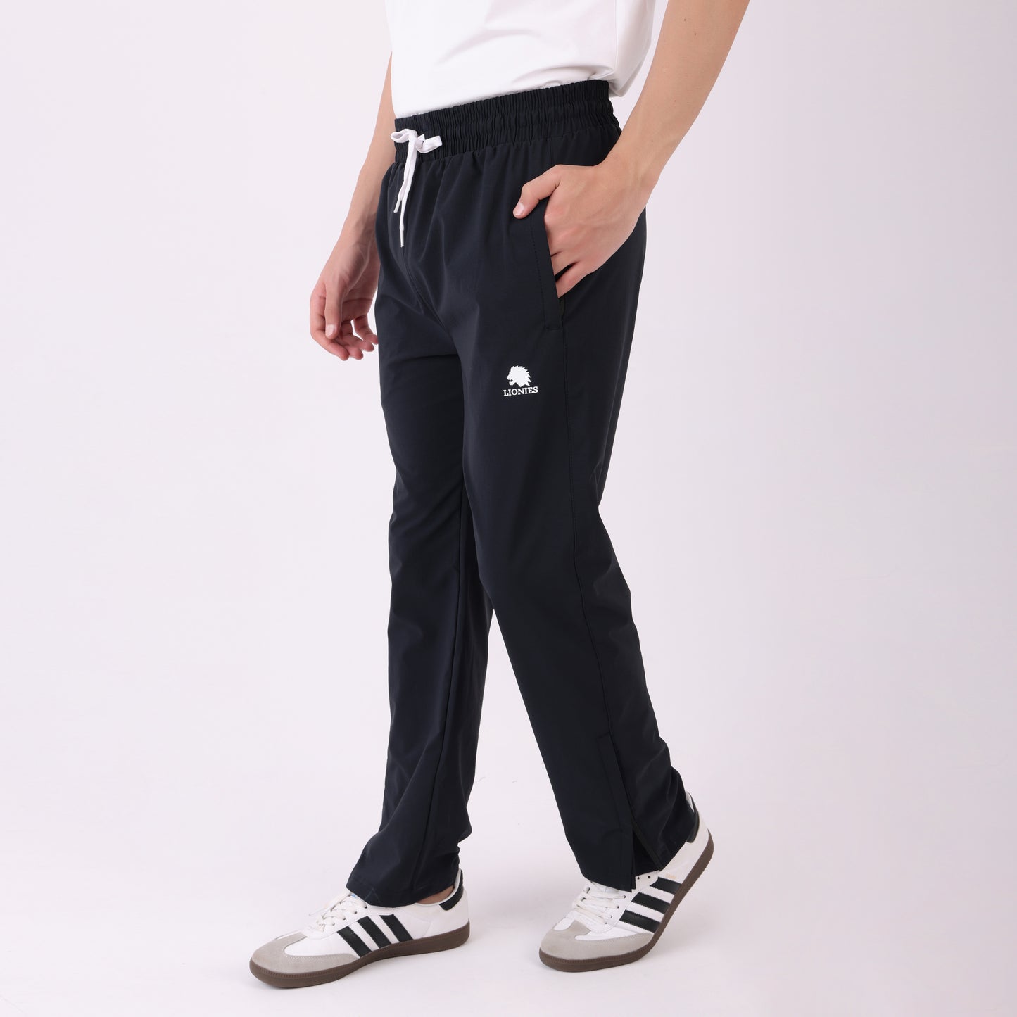 Lionies Logo Zipper Joggers –Blue Edition