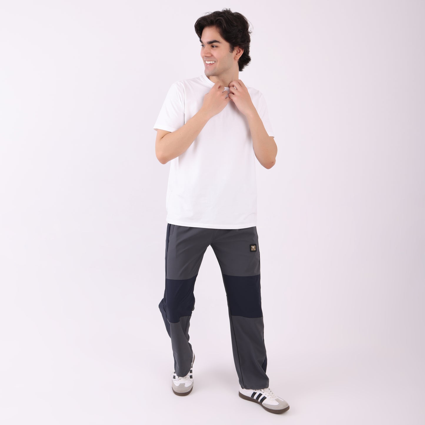 Lionies Grey- Blue  Block Joggers – Urban Flex Fit