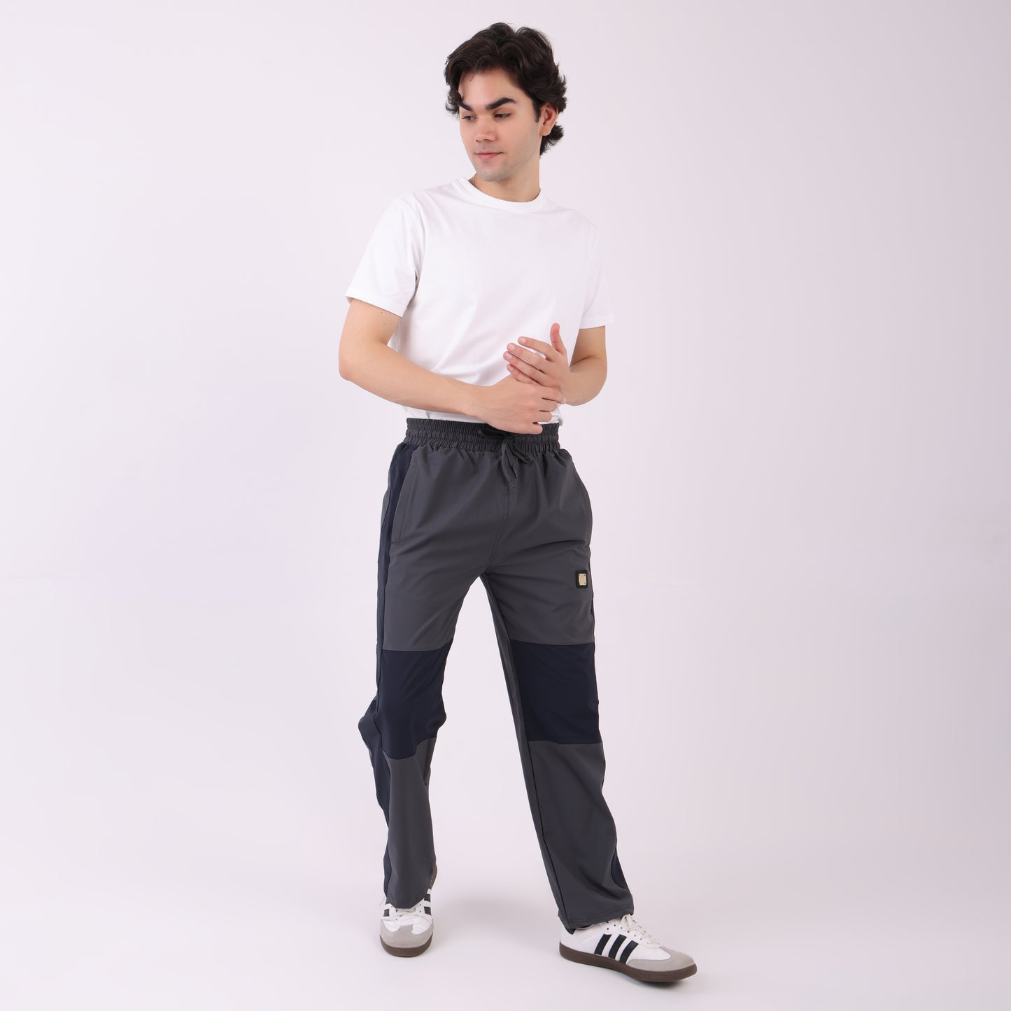 Lionies Grey- Blue  Block Joggers – Urban Flex Fit