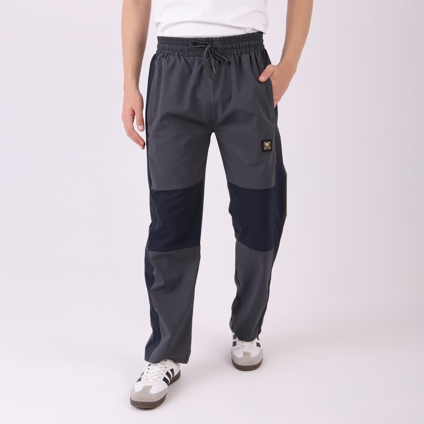 Lionies Grey- Blue  Block Joggers – Urban Flex Fit