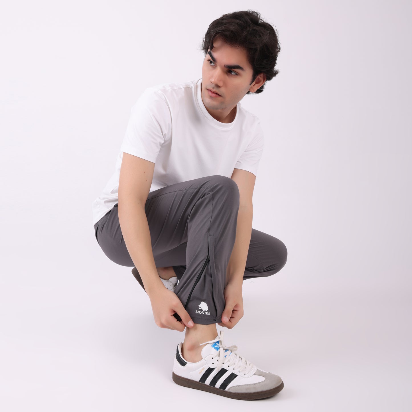Lionies Classic Grey Joggers – Minimal & Sleek