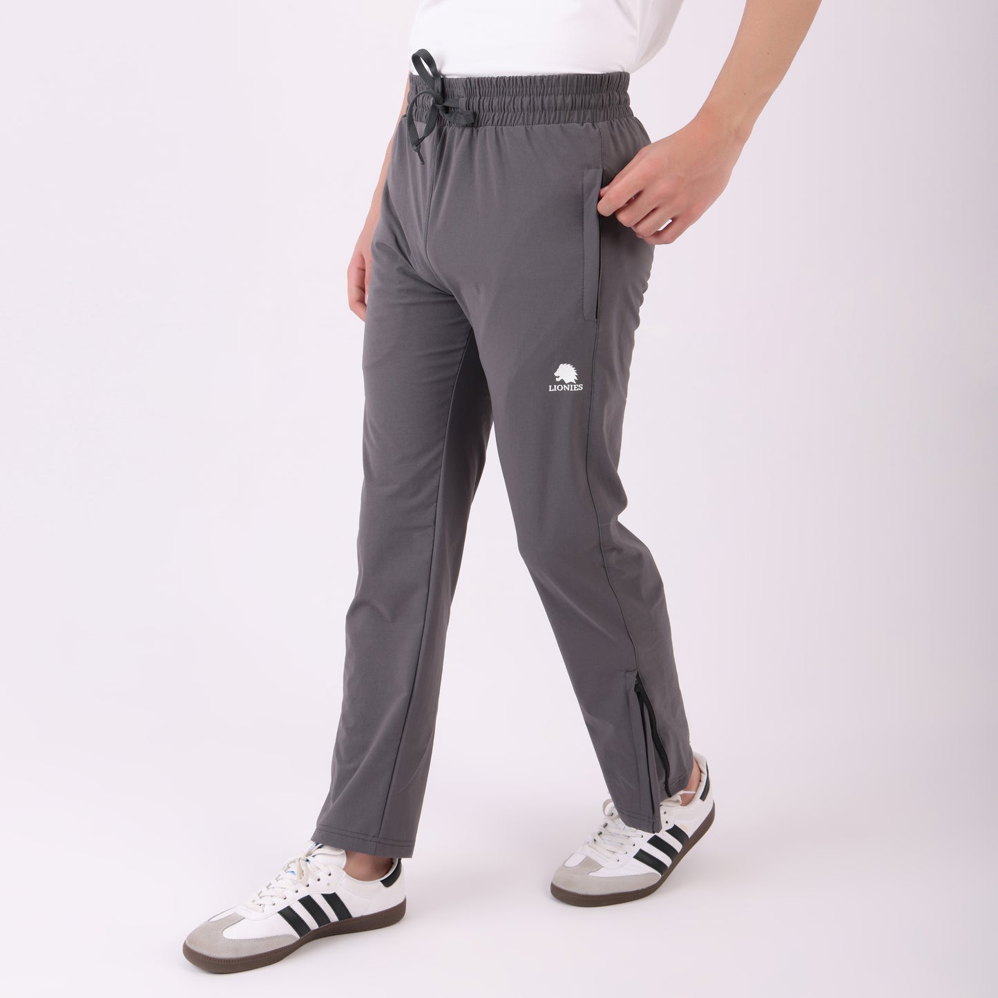 Lionies Classic Grey Joggers – Minimal & Sleek