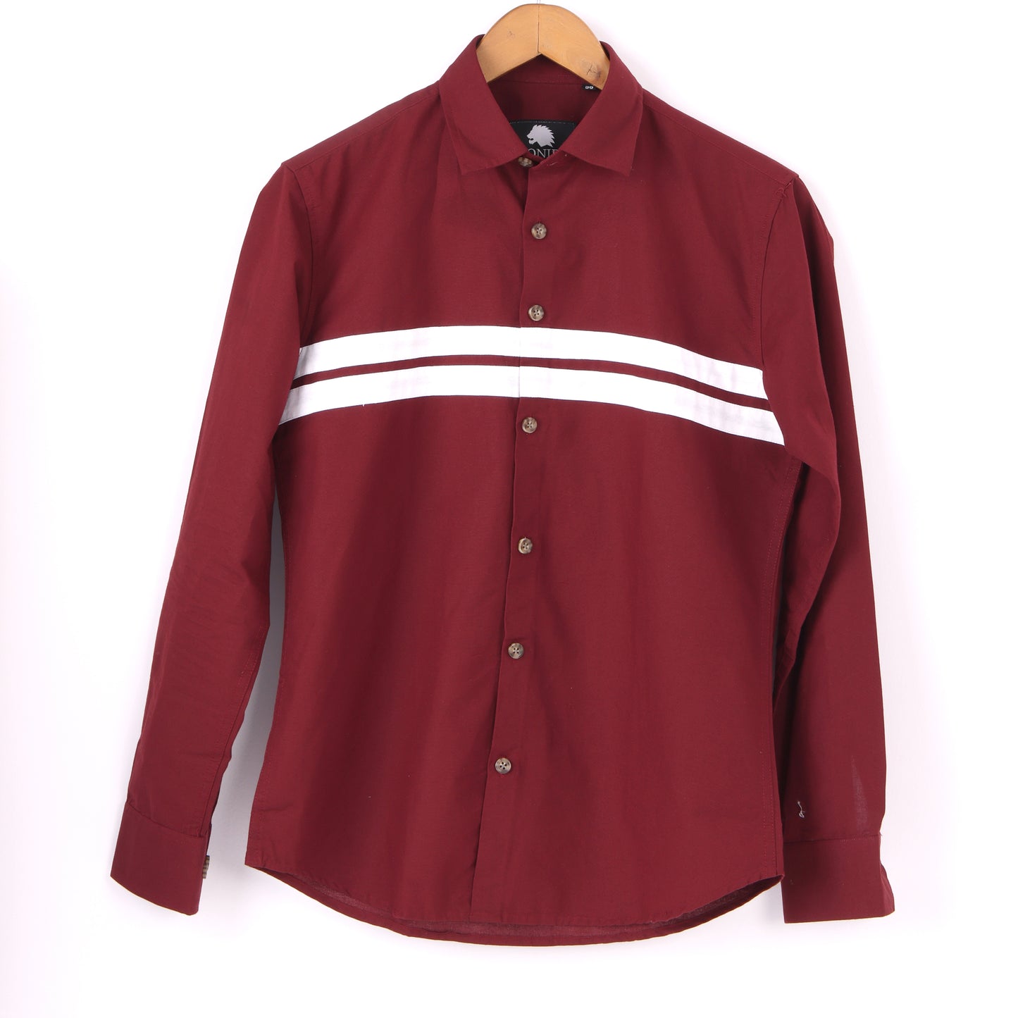 Lionies Dual Stripe Shirt – Maroon  & White  Classic