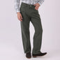 Lionies Men's Olive Green Cotton Casual Trousers – Comfort Fit (o