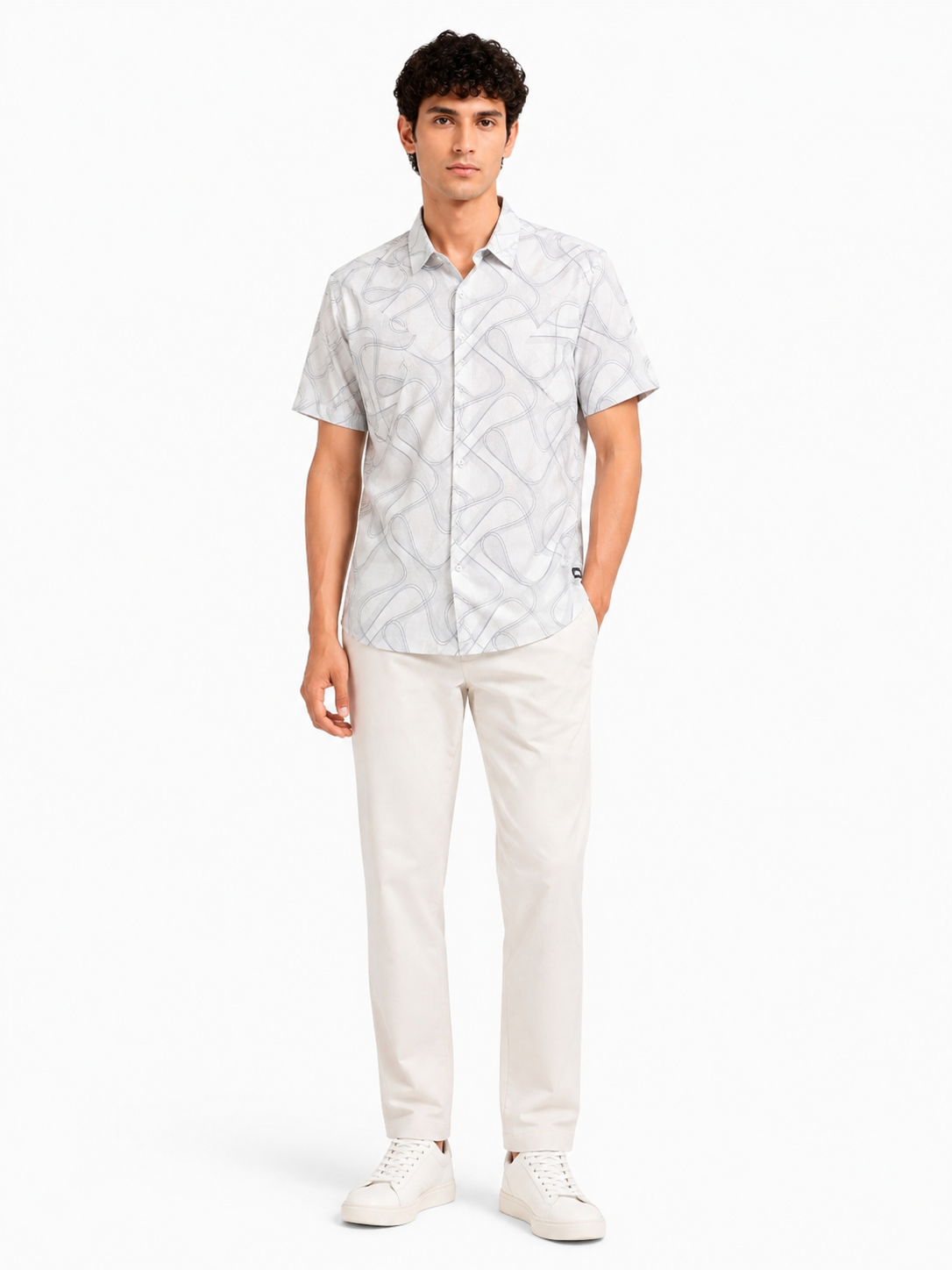 Lionies Casual Slim Fit Printed Summer Shirt for Men