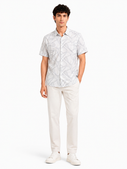Lionies Casual Slim Fit Printed Summer Shirt for Men