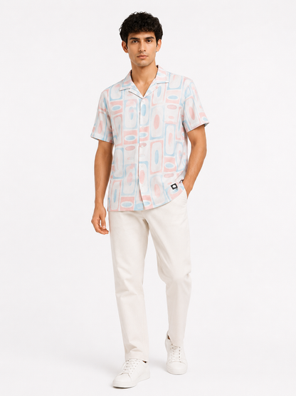 Lionies Elegant Abstract Design Casual Shirt for Men