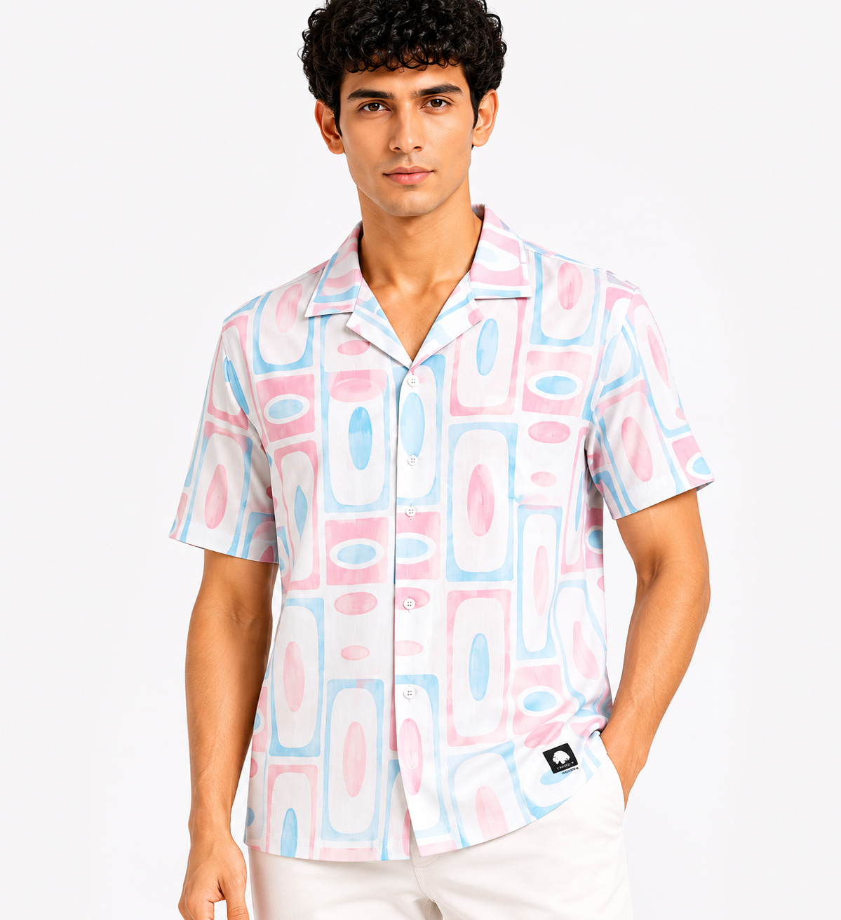 Lionies Elegant Abstract Design Casual Shirt for Men