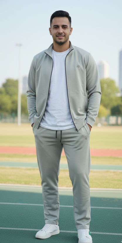 LIONIES Light Grey Men’s Track Suit Trendy Athleisure Set for All-Day Comfort