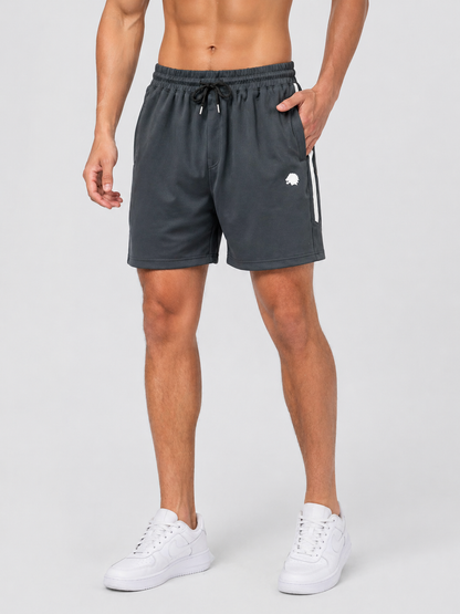 LIONIES Dark Grey Shorts for Men – Trendy Stripe Design & Everyday Comfort Wear