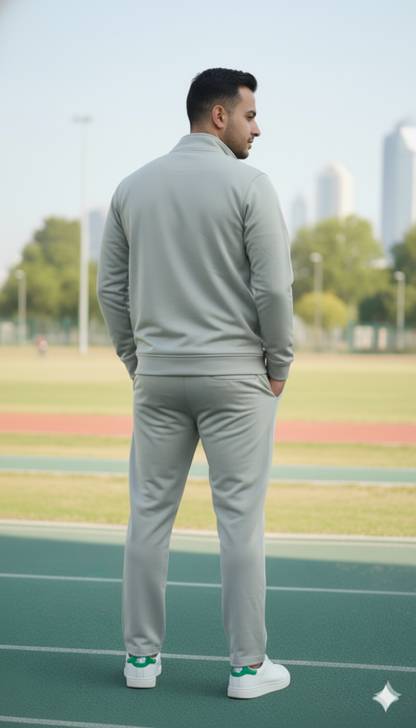 LIONIES Light Grey Men’s Track Suit Trendy Athleisure Set for All-Day Comfort