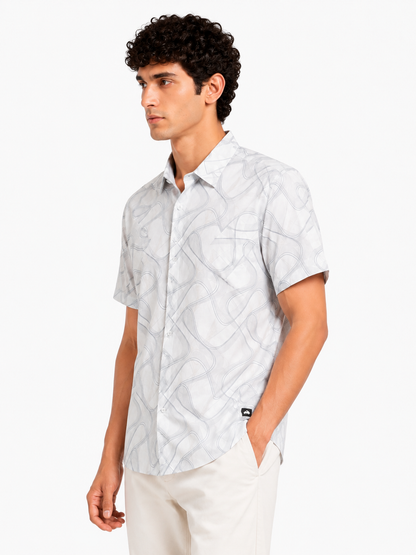 Lionies Casual Slim Fit Printed Summer Shirt for Men