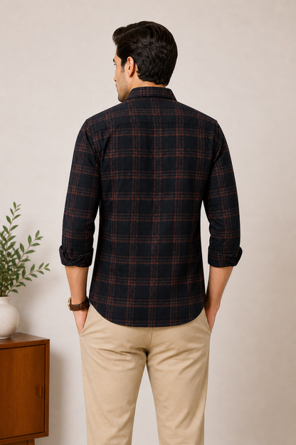 Lionies Men’s Checked Shirt – Style, Comfort & Perfect Fit
