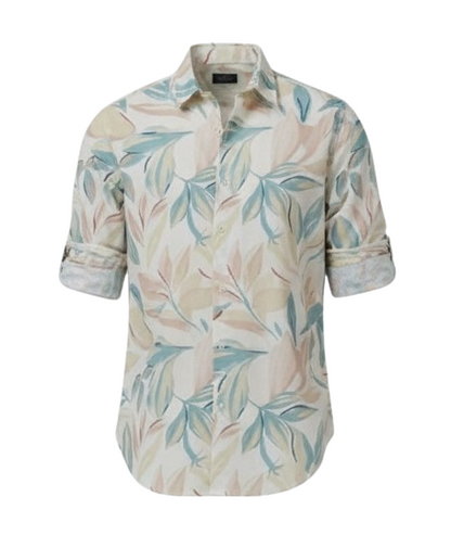 Lionies Men’s Premium Pastel Leaf Printed and Stylish Casual Summer Shirt for men