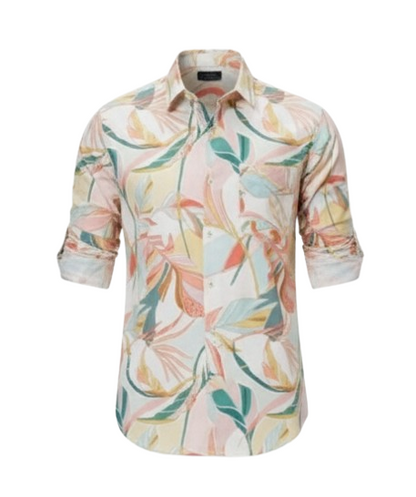 LIONIES Men’s Multicolor Tropical Leaf Printed & Stylish Summer Casual Shirt