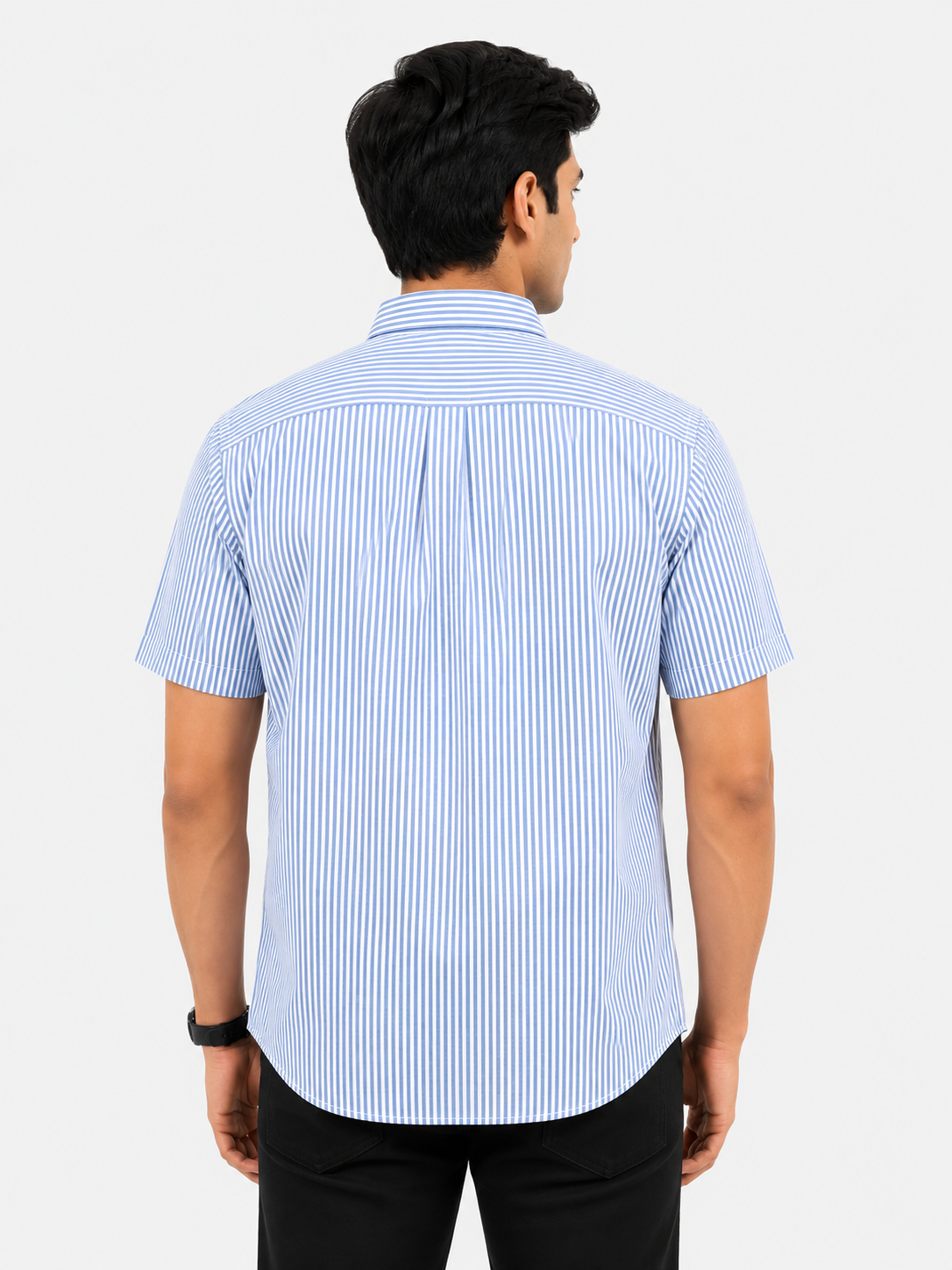 Lionies Men’s Blue Striped Premium Casual Shirt