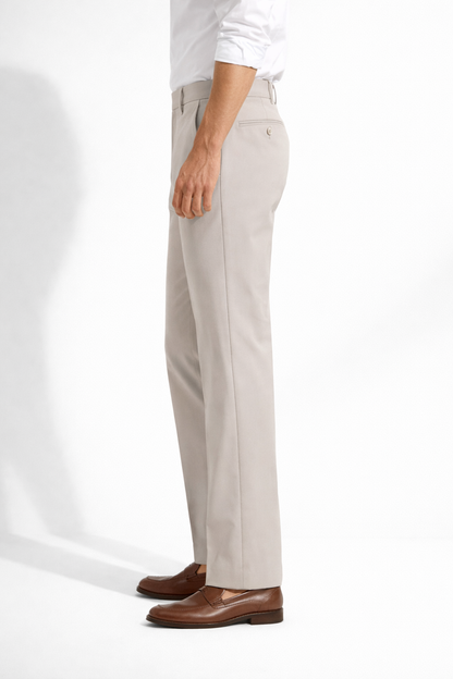 Stylish Men’s Beige Bootcut Trousers – Modern Formal Wear Collection