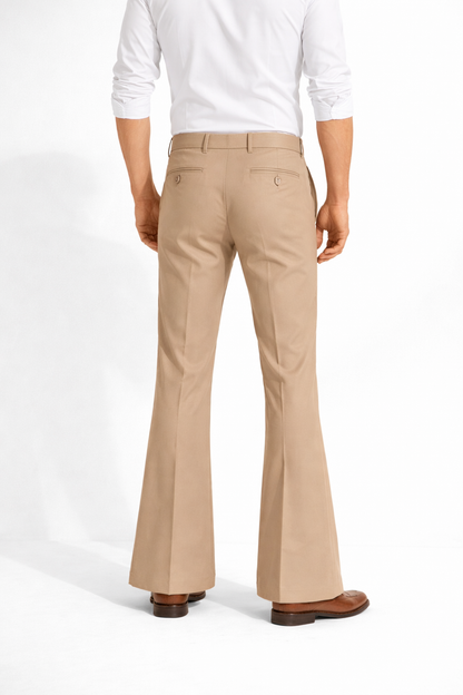 Men’s Bootcut Formal Pants Cream – Premium Fit Office & Party Wear