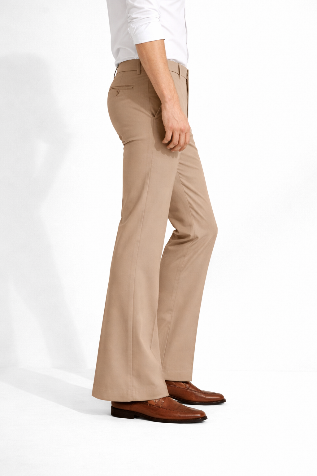 Men’s Bootcut Formal Pants Cream – Premium Fit Office & Party Wear