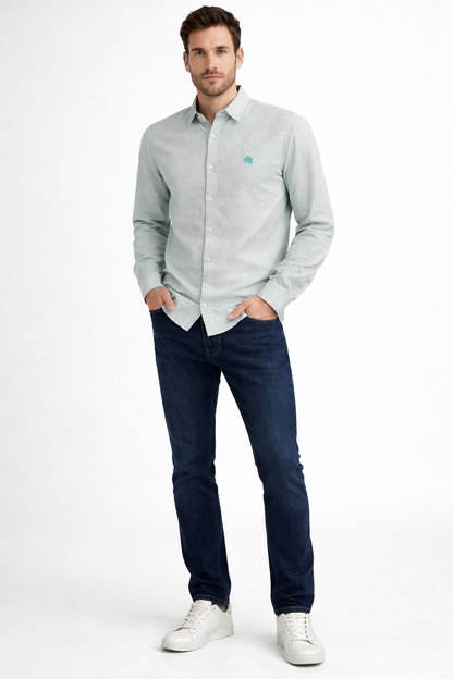 Premium Men’s Solid Sky Blue Shirt