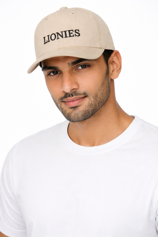 LIONIES Stylish Beige Baseball Cap for Men – Premium Adjustable Fashion Hat