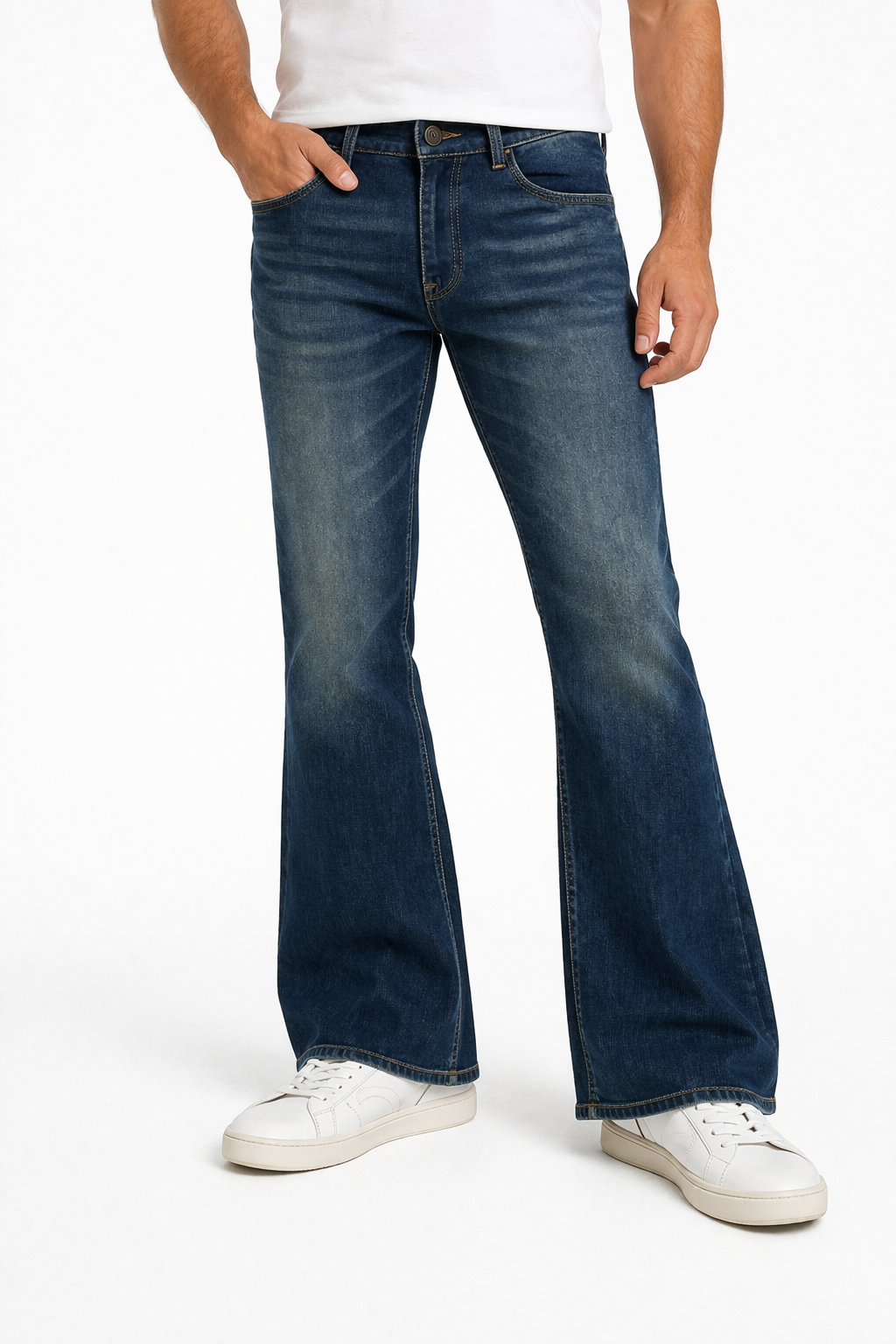 Men’s Trendy Bootcut Denim Jeans – Comfortable & Stylish Blue Pants